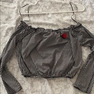 Gingham rose crop too